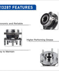 Features overview of Front Wheel Hub Bearing Assembly 513287 For 2011-2017 Lexus CT200h, 2010-2016 Toyota Prius, And 2012-2015 Prius Plug-In