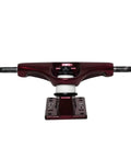 Red Lightweight Hollow 8.0 Inch Skateboard Trucks With 54mm Spitfire Burners Wheels And ABEC 5 Bearings, front view