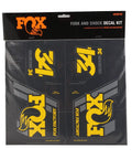 Heritage Fork And Shock Decal Kit Yellow For Mountain Bikes Durable Vinyl Weatherproof Wrap That Adds A Dope Custom Look To Forks