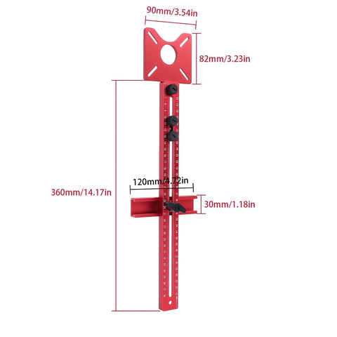 No Sweat 4 In 1 Router Jig And Precision Edge Guide For Woodworking Dead On Accurate Circle Cutting milling bracket red large dimensions