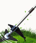 Heavy Duty Carbide Tipped Brush Cutter Blades Set For 9 Inch 36 Teeth And 10 Inch 3 Teeth Weed Eater Blades on trimmer in grass