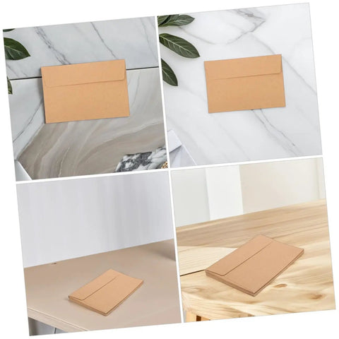 60 Pack Kraft Paper Self-Seal Envelopes, Letter Size 10.8 X 15.9 Cm, Writable, rustic look on various surfaces