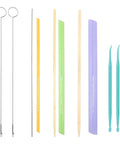 10 Piece Quick Turn Fabric Sewing Tools Set for Loop and Tube Turners and Threaders Perfect for Sewing Threading Crafting