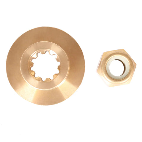 Top view of Thrust Washer And Prop Nut Kit For Mercury Outboard Motors 9.9HP To 25HP Durable Marine Grade Replacement Includes 858498 8M0027793 18 3703