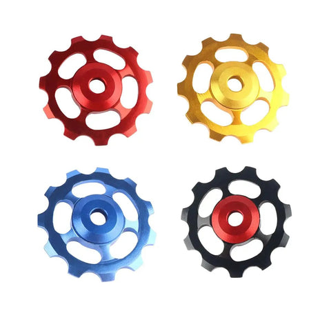 2 Pack 11T Aluminum Sealed Bearing Jockey Wheel Rear Derailleur Pulley For Bike Upgrade Fits MTB 11 Speed Chains, four colors