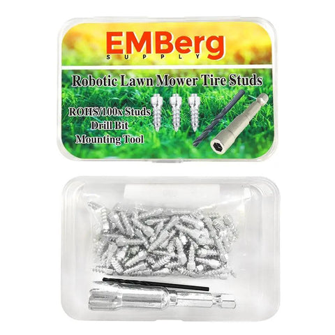 Wheel Studs For Robotic Lawn Mowers Compatible With Worx Landroid Robomow And Husqvarna Automower Includes Drill Bit And Mounting Tool