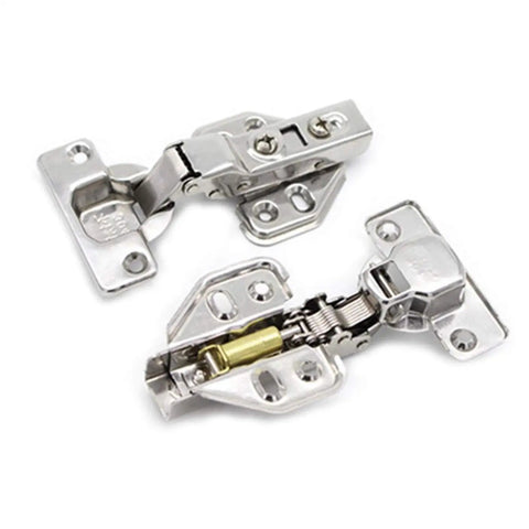 20 Piece Stainless Steel Hydraulic Cabinet Door Hinges With Soft Close Damper No Fuss Gold Finish Easy Install Clips