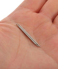 Stainless Steel Watch Band Pins Replacement Kit With Reinforced Spring Bar Design 16 Pairs Easy Band Adjustment Tool Included Wide Compatibility For Most Wristwatch Straps Built Tough For Daily Wear, stainless steel spring bar in hand