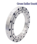 Dead Serious Quality Cross Roller Bearing For CNC Rotary Table And Industrial Joint 130x205x25.4 Mm shown from the side with holes for mounting.