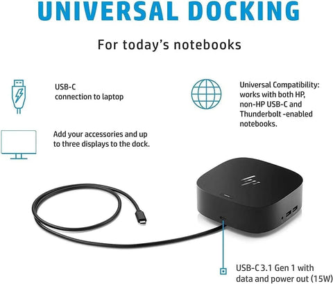Slick USB C Docking Station G5 With 100W Fast Charging 10 Pack Renewed Laptop Hub Multiport Adapter with USB-C connection.