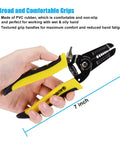 2-Pack Pro-Grade Wire Stripper And Cutter Set For 10-22 AWG with ergonomic handle held in hand
