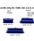 AFS Series AFSB AFSF NBR Long Strip Elliptical Pneumatic Vacuum Suction Cup in various sizes 60x30, 80x40, and 110x55.