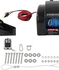 Electric Boat Anchor Winch 12V Saltwater Windlass Kit with Wireless Remote, 45 lb capacity and accessories