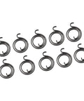 Black Stainless Steel 2.5 Turn Door Knob Spring Replacement Kit For Interior Handles Restores Tension Fits 19mm Id Hardware Repair Fix, 10 springs