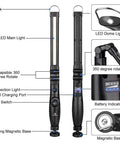 Beast Bright Rechargeable LED Work Light 750 Lumens Foldable Cordless Handheld With Magnetic Base 360 Degree Rotation