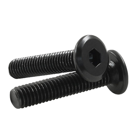 Close-up of 20 Pack M6 30mm Flat Head Socket Cap Screws Countersunk Bolts For Furniture Carbon Steel Fully Threaded