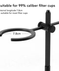 Heavy Duty Aluminum Pour Over Coffee Stand Adjustable Height And Angle Portable Dripper Holder with 7.8cm cup support.