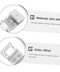 POPETPOP glass door hinge for wine cabinets, zinc alloy, silver; clamp hinge with screws, front and side close-ups
