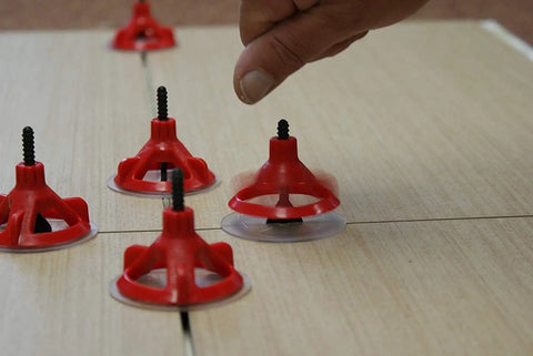 Tile Leveling System Starter Kit With 1/8 Inch Base Plates And Reusable Caps, Lippage Control For Fast, Precise Tile Installations, Easy Spin Design For Pros And DIYs