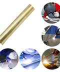 Pro Grade Solid Brass Round Rod Lathe Stock 1 Inch Diameter By 6 Inch Length 25mm Bar Stock For Metalworking Projects shown with welding.