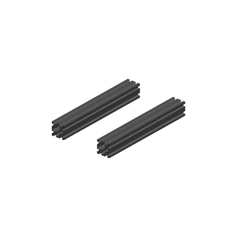4040 Aluminum Extrusion Profile 200mm Long European Standard Linear Rail Frame For DIY 3D Printer CNC Workbench Automation Equipment Anodized Heavy Duty Aluminum Built To Last Make Your Build Solid, two black profiles