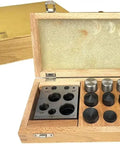 Disc Cutter Set For Jewelry Making Pro Grade Hardened Steel Punch Tools With Multiple Cutter Sizes in a Wooden Storage Box
