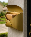 Sturdy Outdoor Wall Mount Mailbox With Gold Finish Built To Last Waterproof Weatherproof Envelope Mailbox For Outside Use Tough As Nails