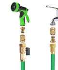 Solid Brass Garden Hose Quick Connectors Three Quarter Inch Standard Ght Thread No Leak Fittings Durable Heavy Duty Design With Male And Female Adapters Ideal For Hose Repair And Quick Changes 3 Pack