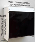 All Season EV Charger Guard Built Tough With Heavy Duty Wall Mount Plating, showing size dimensions and galvanized steel material.
