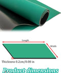Anti Static Rubber Soldering Mat For Workbench Built Tough With High Temperature Resistance 0.08 Inch Thick Large 120 By 100 Cm Pad For Lab Repair Workshop Electronics Use, showing rolled edge and thickness detail
