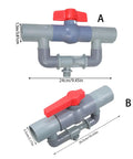 Gray plastic control valves for All In One Fertigation System For Gardeners And Farms With Integrated Control Valves And Stainless Mesh Filter