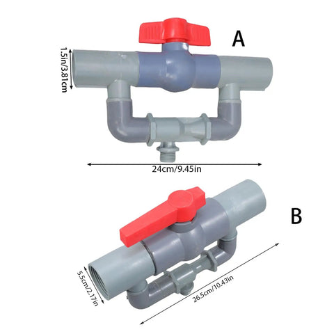 Gray plastic control valves for All In One Fertigation System For Gardeners And Farms With Integrated Control Valves And Stainless Mesh Filter