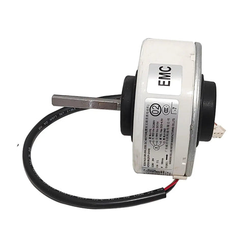 20W Brushless DC Fan Motor For Air Conditioner Replacement 280V side view showing EMC label and wires