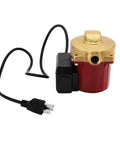 115 Volt Hot Water Circulator Pump Fractional Horsepower Bronze Heat Recirculating Unit With One Half Inch Sweat Ends, compact design