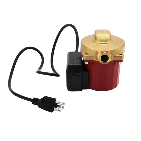 115 Volt Hot Water Circulator Pump Fractional Horsepower Bronze Heat Recirculating Unit With One Half Inch Sweat Ends, compact design