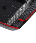 Carbon Fiber Style Hood Vent Scoop For Tesla Cybertruck with heavy duty double sided tape visible edge detailing.
