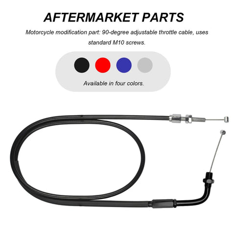 90 Degree Throttle Cable Adjuster Aluminum Alloy For Motorcycle Dirt Bike And Bicycle Clutch Wire Regulator Tool Black Dial In Buttery Throttle Response For Smoother More Linear Acceleration