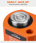 Nilight 5-Ton hydraulic jack porta power cylinder, orange body with metal top, close-up view