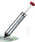Heavy Duty Desoldering Pump With Strong Suction For PCB Repairs featuring 50mm silicone nozzle and CNC machined 6061 aluminum body