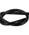 Beefy Silicone Vacuum Hose High Temp Automotive Vacuum Line Three Point Three Feet Long Twelve Millimeter Inner Diameter Three Point Five Millimeter Thick Black coiled