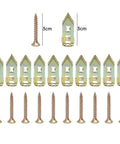 Self Tapping Drywall Anchors Kit 100 Piece Set With Expansion Screws For Concrete And Wood Easy Install With Integrated Drill Tip Standard Size, 3cm