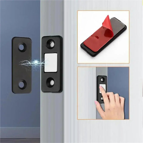 Two Piece Strong Magnetic Cabinet Catches With Hidden Door Closer And Screws For Closet Cupboard Furniture Hardware