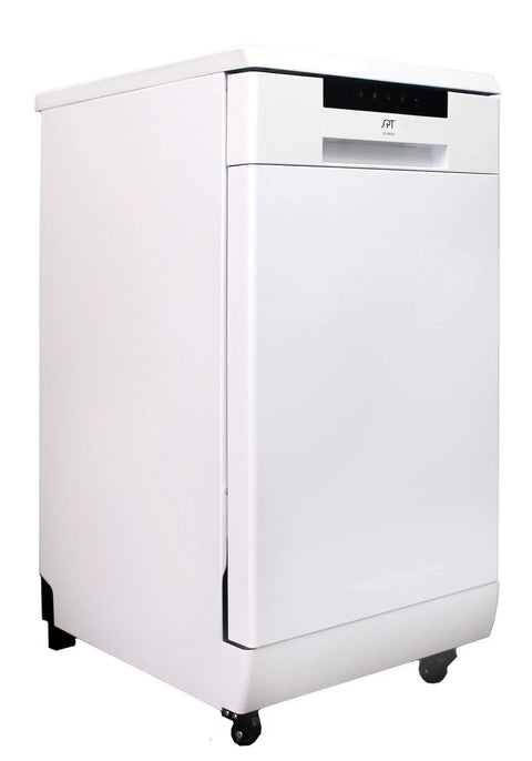 Game Changing 18 Inch Portable Dishwasher With Stainless Steel Tub And Six Hardworking Wash Cycles For No Sweat Cleanup Energy Star Approved Slick White Style