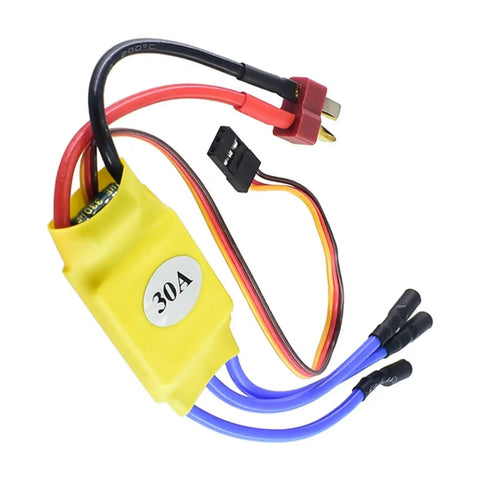 Close-up of 30A ESC unit from 1000KV Brushless Motor and Combo for Lightweight to Medium Drones and Car Models with Flight Stability, High Thrust, Easy Install, Smooth Speed Control.