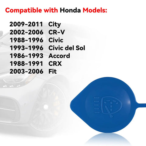 Go To Windshield Washer Fluid Reservoir Cap Replacement For Honda Vehicles Compatible With 2009 2011 City 2002 2006 CR V