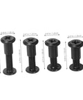 Hella Durable Steel Cabinet Screws And Nuts Hardware Kit For Furniture Assembly with black locking bolts of various sizes.