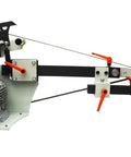Professional Variable Speed Belt Sander With 72 Inch Abrasive Belts And Extra Grinding Discs For Killer Knife Sharpening And Slick Metal Polish 220V Benchtop Grinder, side view showcasing motor and frame.