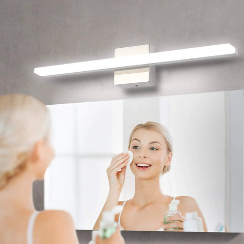 24 Inch LED Vanity Light Bar Over Mirror For Bathroom With Dope Chrome Finish, 14W, Cool White 6000K, 110V, IP44 Waterproof