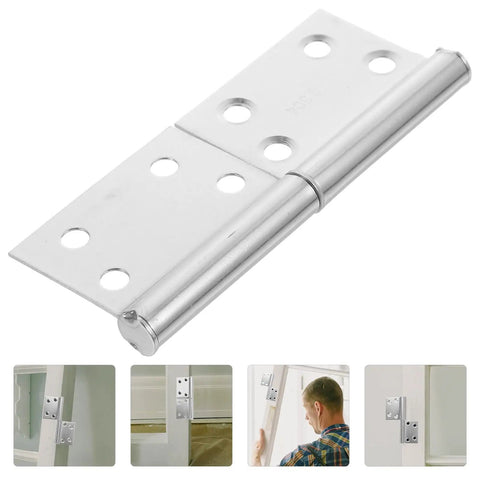 Close-up of Flag Shaped Stainless Steel Door Hinges With Wear Resistant And Stable Support 6 Pairs Top Notch Elegant Decorative Hardware