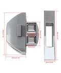 Push Button Cabinet Latch Lock For Yachts And RVs Keyless Cupboard Catch For Campers And Caravans size guide